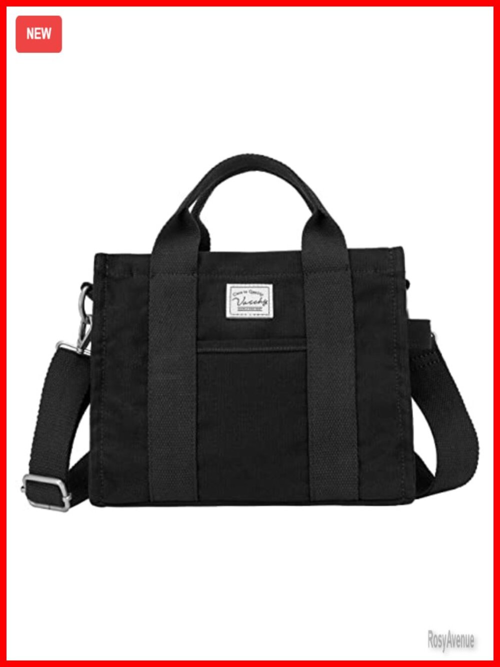 Canvas Tote Bag Satchel Crossbody Shoulder Purse with Zippers Pockets